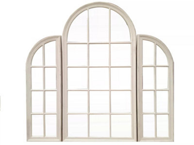 Orsina Flat Wood Grey Finish Mirror - image 1