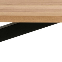 Wyld Haus Perth 220Cm Natural Oak Veneer Rectangular Dining Table With Black Metal Legs - thumbnail 6