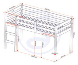 Seconique Panama Mid Sleeper 3'' Grey Slate - thumbnail 7