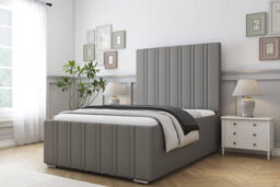 "Sloomy Radcliffe Pewter Dumfries Bed Frame With Mattress With 50"" Upholstered Headboard 6' Super King" - thumbnail 2