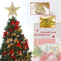 Living And Home Gold Lighted Up Christmas Tree Topper Star Christmas Decoration Xmas Ornament - thumbnail 5