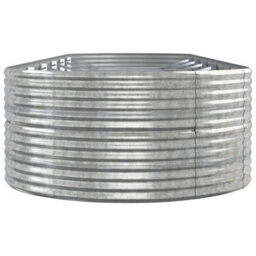 Berkfield Durable Garden Planter Powder-Coated Steel 510X140X68 Cm Silver - thumbnail 4
