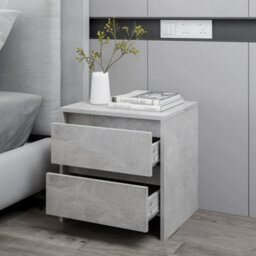 Berkfield Bedside Cabinet Concrete Grey 45X34.5X44.5 Cm Engineered Wood - thumbnail 7