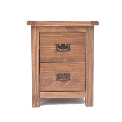 Cabinet Bits Padua 2 Drawer Bedside Table Brass Drop Handle - image 1