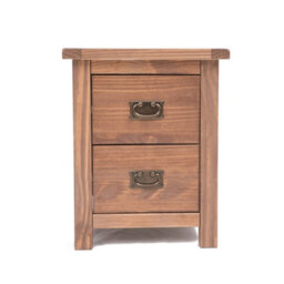 Cabinet Bits Padua 2 Drawer Bedside Table Brass Drop Handle - thumbnail 1