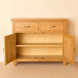 Newlyn Oak Small Sideboard Fully Assembled - By Roseland Furniture - thumbnail 4