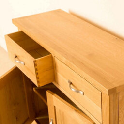Newlyn Oak Small Sideboard Fully Assembled - By Roseland Furniture - thumbnail 5