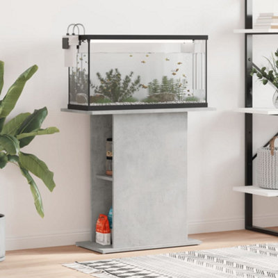Walplus Concrete Grey Aquarium Stand 75X36X72.5 Cm Engineered Wood Fish Tank Cabinet - image 1