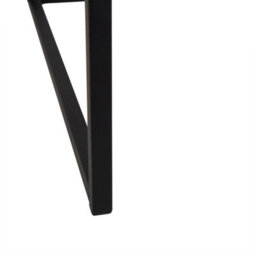 Beliani Industrial Nesting Coffee Tables Set Of 2 - Dark Brown Wood Veneer, Black Hairpin Legs, Square. - thumbnail 6