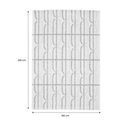 Sweeek - Indoor Rug With Cream, Pink, And Brown Graphic Pattern 230X160 Cm - Aris - thumbnail 4