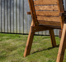 Samuel Alexander Charles Taylor Hand Made Traditional Chunky Rustic Wooden Garden Chair Furniture Flat Packed - thumbnail 4