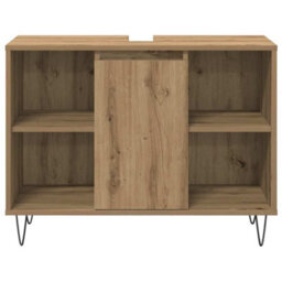 Berkfield 3 Piece Bathroom Furniture Set Artisan Oak Engineered Wood - thumbnail 7