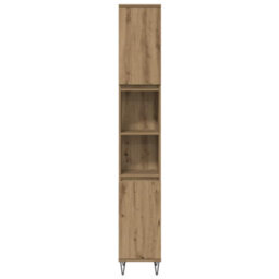 Berkfield 3 Piece Bathroom Furniture Set Artisan Oak Engineered Wood - thumbnail 8