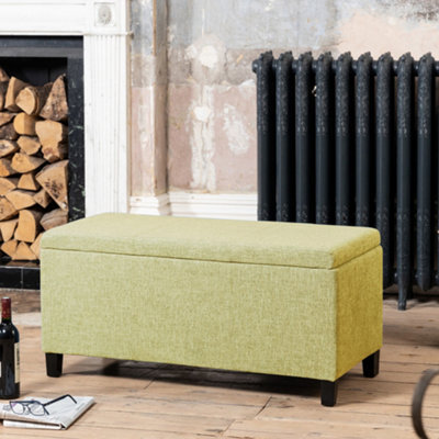 Henbury Fabric Storage Ottoman - Green - image 1