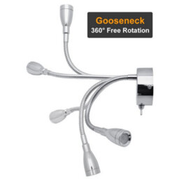 Long Life Lamps Company Led Indoor Bedside Reading Wall Light 2W 6000K Chrome H3145 - thumbnail 4