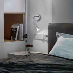 Long Life Lamps Company Led Indoor Bedside Reading Wall Light 2W 6000K Chrome H3145 - thumbnail 7