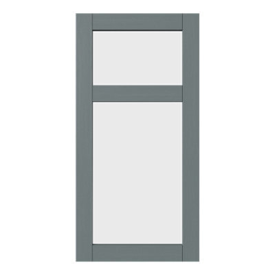 GoodHome Alpinia Matt Dusk Blue Wood Effect Shaker Glazed Dresser Cabinet Door (W)500mm (H)1245mm (T)18mm