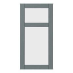 GoodHome Alpinia Matt Dusk Blue Wood Effect Shaker Glazed Dresser Cabinet Door (W)500mm (H)1245mm (T)18mm - thumbnail 1