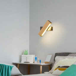 Wall Sconce Led Rotatable Wall Mount Lamp Black Wood Warm White - thumbnail 5