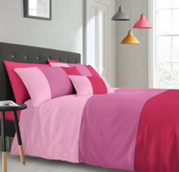 Velosso Pink Lexie Duvet Cover And Pillowcase Set King