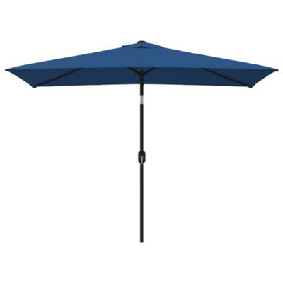 Berkfield Outdoor Parasol With Metal Pole 300X200 Cm Azure - image 1