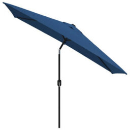 Berkfield Outdoor Parasol With Metal Pole 300X200 Cm Azure - thumbnail 2