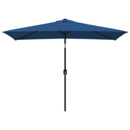 Berkfield Outdoor Parasol With Metal Pole 300X200 Cm Azure - thumbnail 1