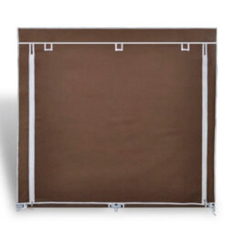 Berkfield Elegant Fabric Shoe Cabinet With Cover 115 X 28 X 110 Cm Brown - thumbnail 3