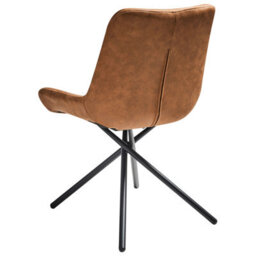 Beliani Set Of 2 Dining Chairs Hailey Faux Suede Golden Brown - thumbnail 5