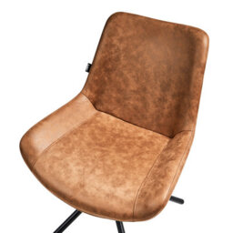 Beliani Set Of 2 Dining Chairs Hailey Faux Suede Golden Brown - thumbnail 7