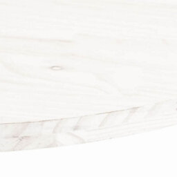 Berkfield Durable Table Top White 90X45X2.5 Cm Solid Wood Pine Oval - thumbnail 6