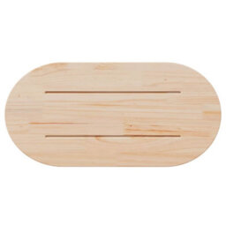 Berkfield Durable Table Top White 90X45X2.5 Cm Solid Wood Pine Oval - thumbnail 4