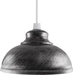 Retro Brushed Silver Ceiling Pendant Light Shade Easy Fit Lampshade For Living Room Or Hallway - thumbnail 6