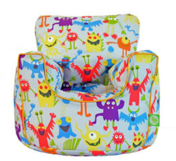 Bean Lazy Cotton Grey Monsters Bean Bag Arm Chair Toddler Size