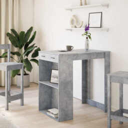 Berkfield Bar Table Concrete Grey 102X70X103.5 Cm Engineered Wood - thumbnail 3