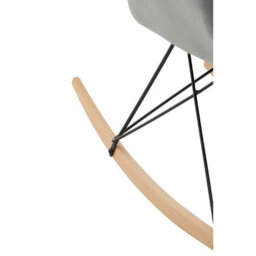 Orsina Small Grey Velvet Rocking Chair, Versatile Velvet Desk Chair, Backrest Velvet Armchair, Accent Armchair - thumbnail 8