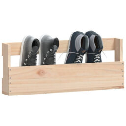 Vidaxl Wall-Mounted Shoe Racks 2 Pcs 59X9X23 Cm Solid Wood Pine - thumbnail 4