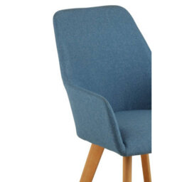 Orsina Blue Leisure Chair, Effortless Cleaning Lounge Chair, Space-Saving Armchair, Comfortable Lobby Chair - thumbnail 5