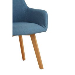 Orsina Blue Leisure Chair, Effortless Cleaning Lounge Chair, Space-Saving Armchair, Comfortable Lobby Chair - thumbnail 6