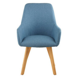 Orsina Blue Leisure Chair, Effortless Cleaning Lounge Chair, Space-Saving Armchair, Comfortable Lobby Chair - thumbnail 1