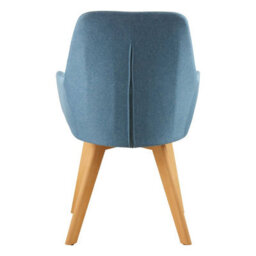 Orsina Blue Leisure Chair, Effortless Cleaning Lounge Chair, Space-Saving Armchair, Comfortable Lobby Chair - thumbnail 4