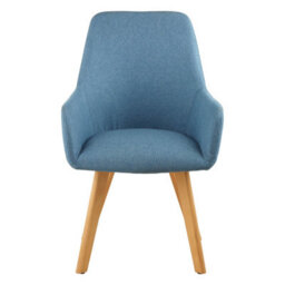 Orsina Blue Leisure Chair, Effortless Cleaning Lounge Chair, Space-Saving Armchair, Comfortable Lobby Chair - thumbnail 7