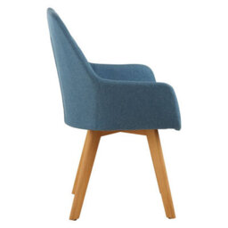 Orsina Blue Leisure Chair, Effortless Cleaning Lounge Chair, Space-Saving Armchair, Comfortable Lobby Chair - thumbnail 3