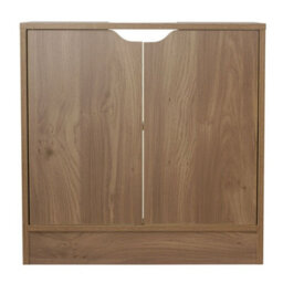 Urbn-Living Urbnliving Height 60Cm Bathroom Sink Oak Cabinet With Full Pedestal - thumbnail 4