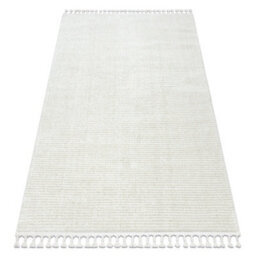 RugsX Carpet Sevilla Pc00B Stripes White Fringe Berber Moroccan Shaggy 140X190 Cm - thumbnail 1