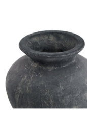 Amalfi Grey Vase, Modern Decorative Flower Container - thumbnail 2
