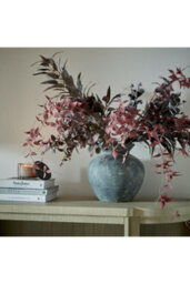 Amalfi Grey Vase, Modern Decorative Flower Container - thumbnail 5