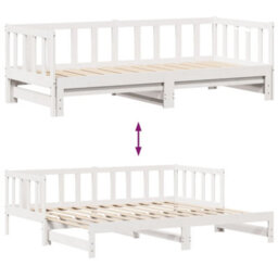 Berkfield Daybed With Trundle And Drawers Without Mattress White 90X190 Cm Single - thumbnail 9