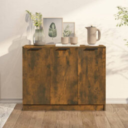 Berkfield Sideboard Smoked Oak 90.5X30X70 Cm Engineered Wood - thumbnail 1