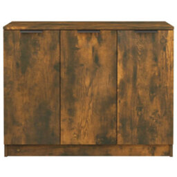 Berkfield Sideboard Smoked Oak 90.5X30X70 Cm Engineered Wood - thumbnail 5